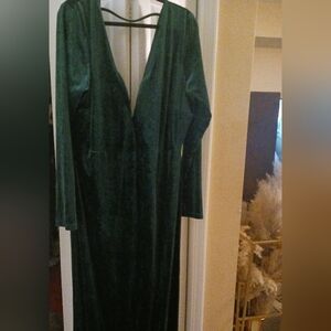 Faux Velvet Dress
